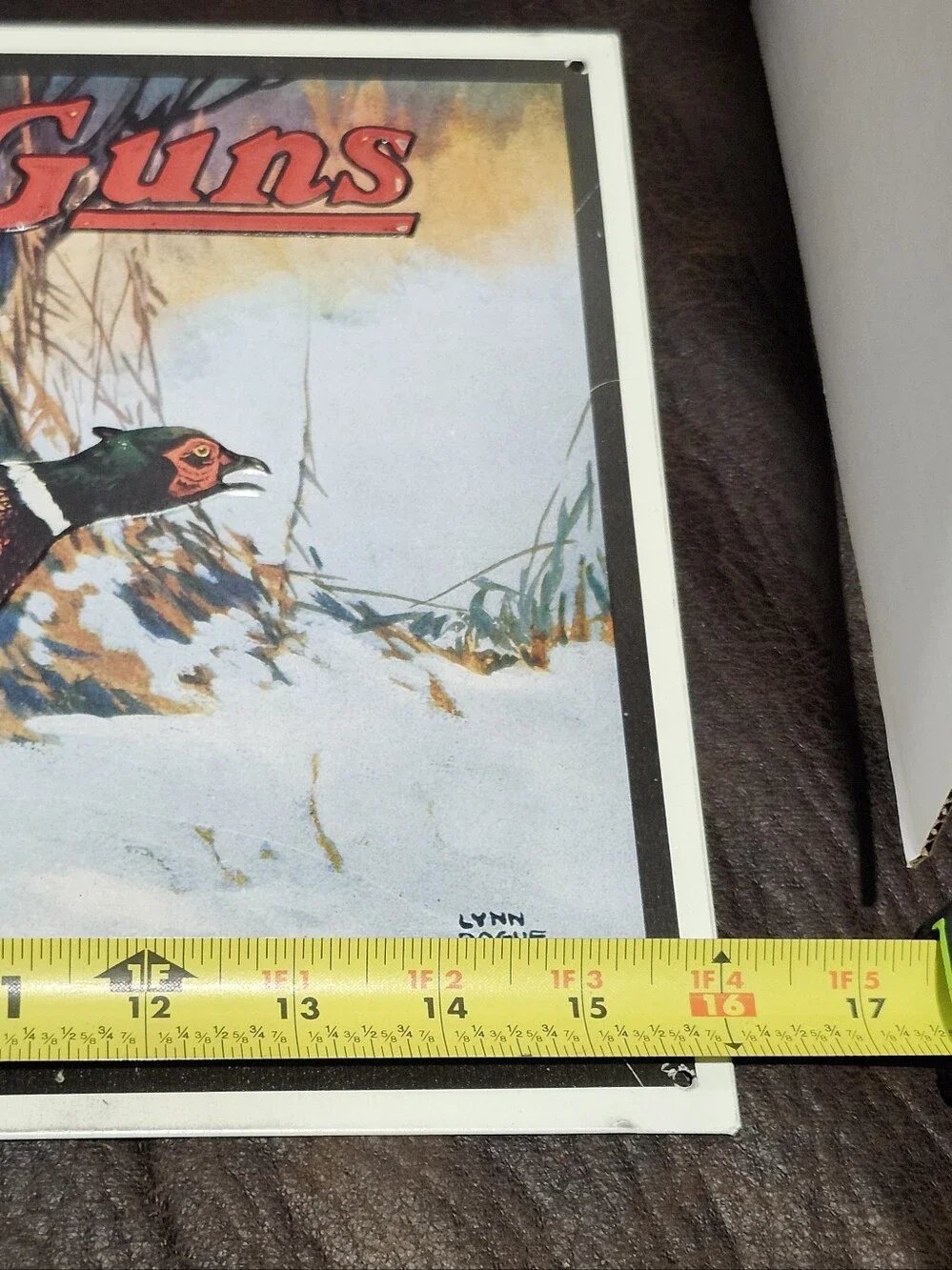 Ithaca Guns Metal Pheasant Hunting Sign